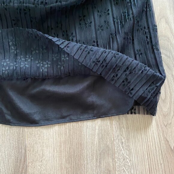 J. CREW Black Patterned Ruffle Layered Camisole - Picture 4 of 11